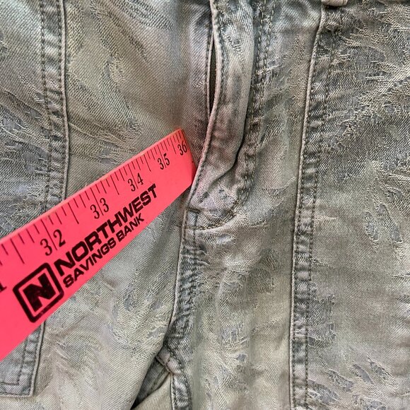 Anthropologie Pants Womens 26 Wanderer Relaxed Taper Straight Floral Green READ - Picture 9 of 10